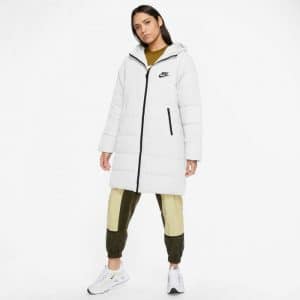 Abrigo largo de Nike blanco para mujer