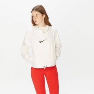 Chaqueta de Nike blanca con logo animal print para mujer
