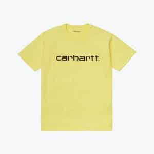 Camisa Carhartt WIP Script amarilla con logo en negro para hombre 