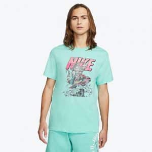 Camiseta de Nike Beach Jet Sky de manga corta en azul con estampado para hombre