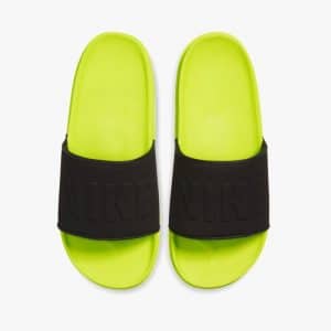 Chanclas de Nike Offcourt en negro y amarillo fosforito para hombre 