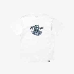 Camiseta Carhartt WIP Heat Wave blanca con dibujo en negro para hombre 