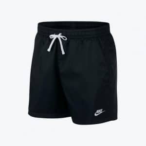 Pantalones cortos Nike Sportswear negros con logo y lazada en blanco para hombre 