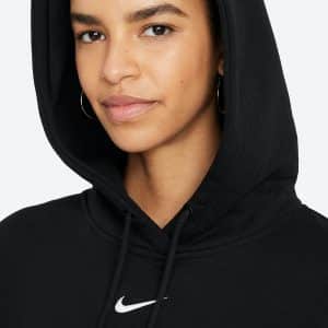 Sudadera Nike Collection Essentials con capucha y logo en color negro para mujer