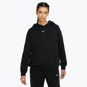 Sudadera Nike negra con capucha y logo para mujer