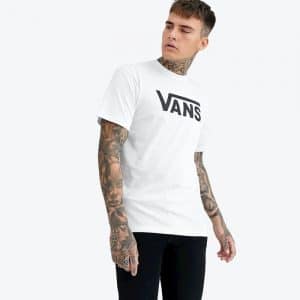 Camiseta VANS blanca para hombre con logo en negro