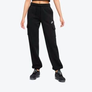 Pantalón Nike Sportswear negro con logo en blanco para mujer